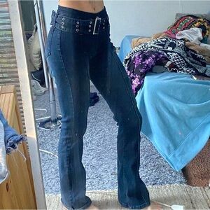 Women's Dark Blue Flared Jeans
